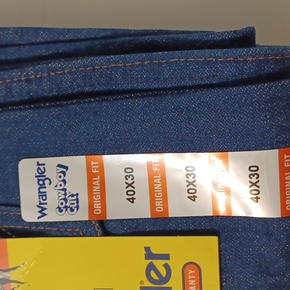 NWT Wrangler Men's 13MWZ Cowboy Cut Original Fit Pro Rodeo Blue Denim Jeans - Picture 3 of 13